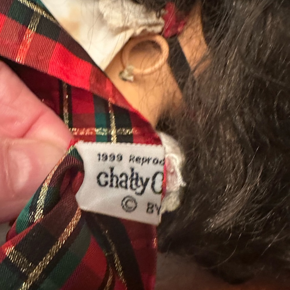 Plaid Dress 1990’s reproduction Chatty Cathy Doll with Black Hair - Picture 3 of 4